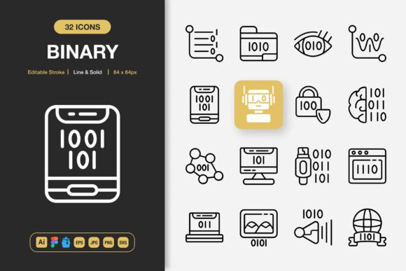 Binary Icons: Elevate Your Brand with Minimalist Graphics