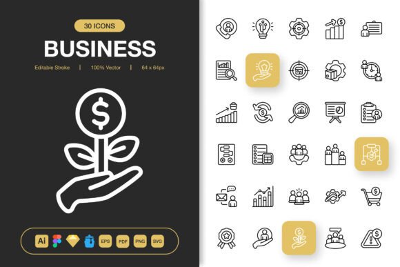 Business Icons Pack: Elevate Your Graphics and Icons