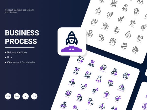 Business Process Icon Pack: A Must-Have for Graphics