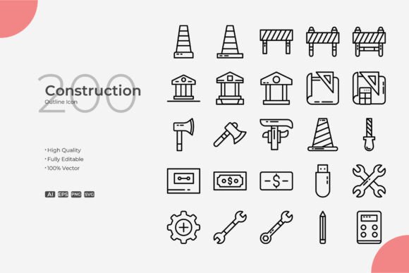 Construction Line: Clean Graphics for Modern Icons