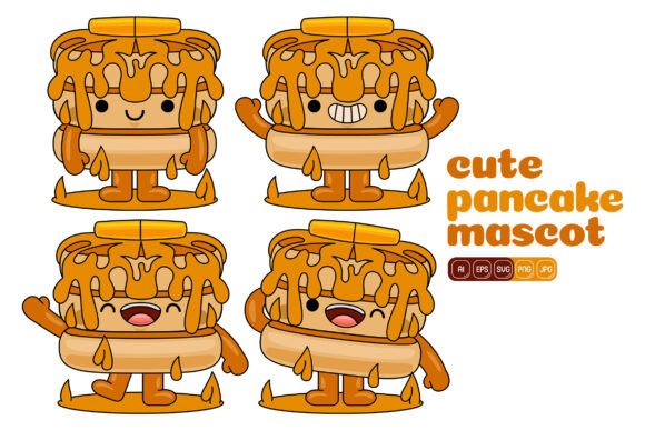 Cute Pancake Mascot Vector Pack 01: A Fun Graphics Choice