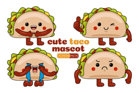 Cute Taco Mascot Vector Pack 01: A Fun and Versatile Design