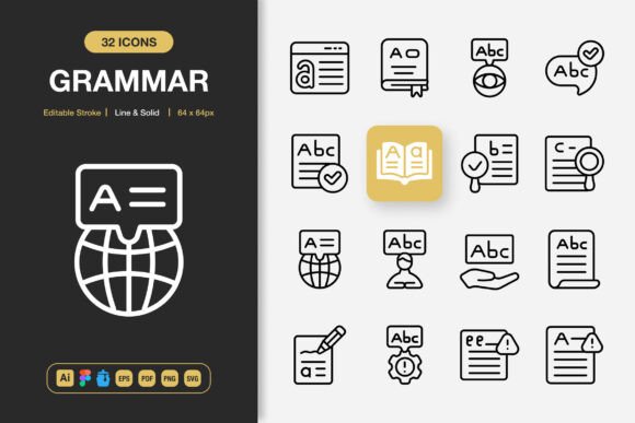 Grammar Icons: A Minimalist Touch for Embroidery