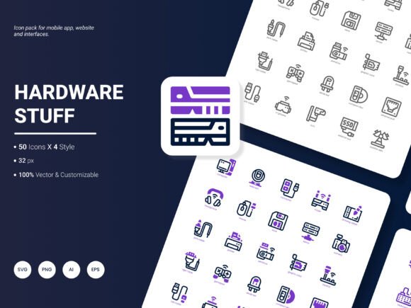 Hardware Stuff Icon Pack: A Versatile Graphics Set for Local Brands