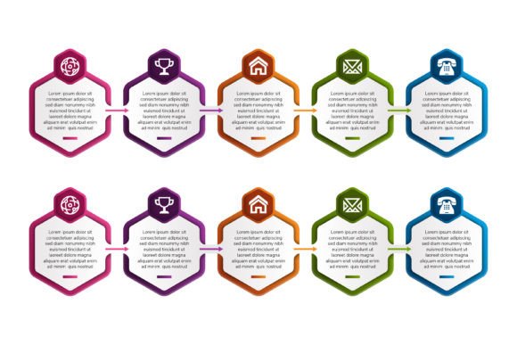 Hexagon Infographic Arrow: A Versatile Design