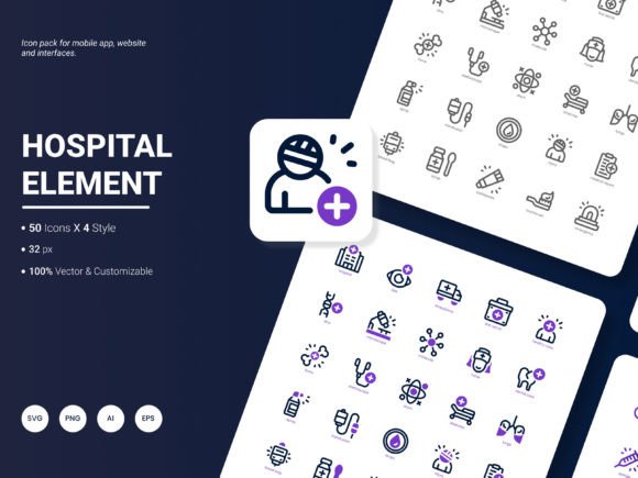 Hospital Icons: A Graphics Pack for Digital Creators