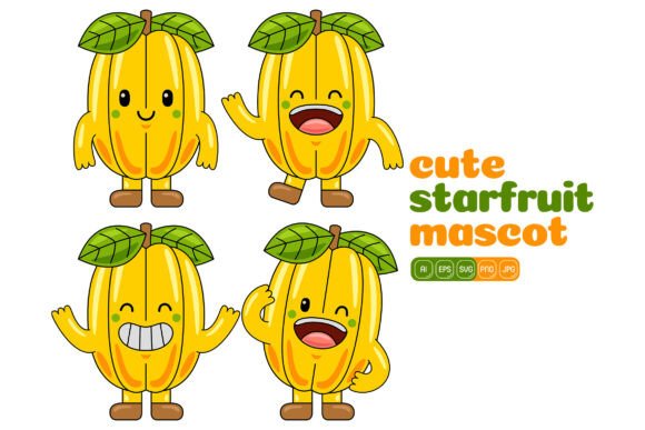 Review: Cute Starfruit Mascot Vector Pack 01 for Graphics