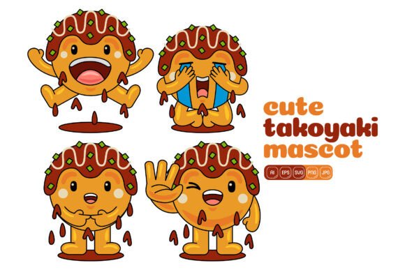 Review: Cute Takoyaki Mascot Vector Pack 03 for Graphics