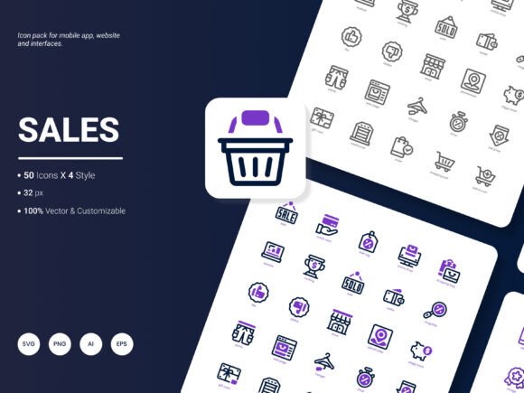 Sales Icon Pack: A Versatile Graphics Tool for Publishers