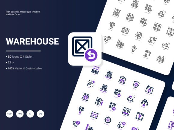Warehouse Icon Pack: A Versatile Graphics Solution