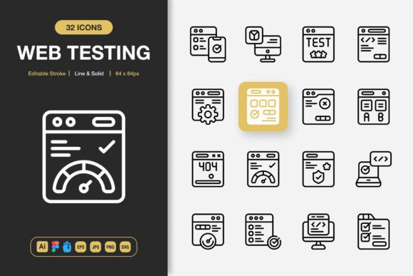 Web Testing Icons: A Versatile Graphics Set for Crafters